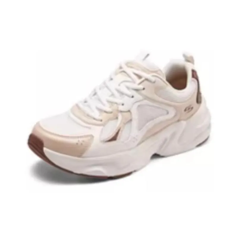 Skechers Cushioned Anti Slip Wear Resistant Lightweight Height Increasing Low Top Chunky Sneakers Men's Taupe-2
