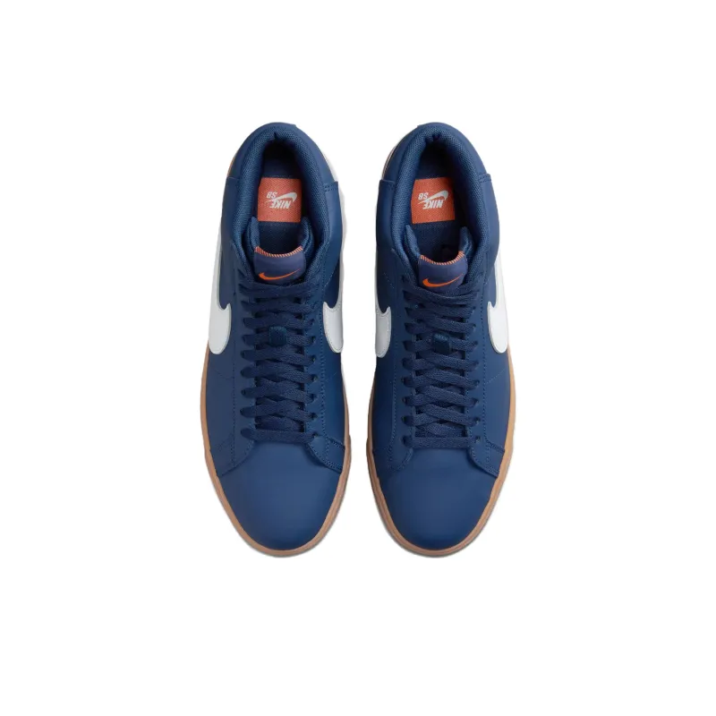 Nike Sb Zoom Blazer Mid Orange Label Navy Gum-3