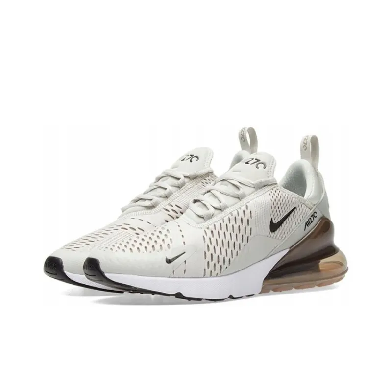 Nike Air Max 270 Cushioning Breathable Low-Top Casual Shoes Unisex Beige-2