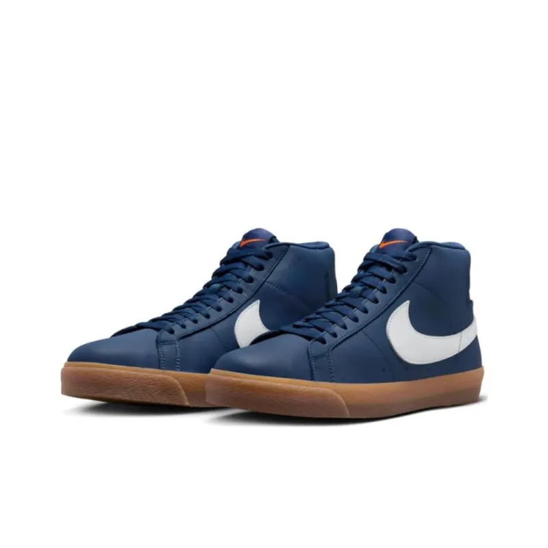 Nike Sb Zoom Blazer Mid Orange Label Navy Gum-2