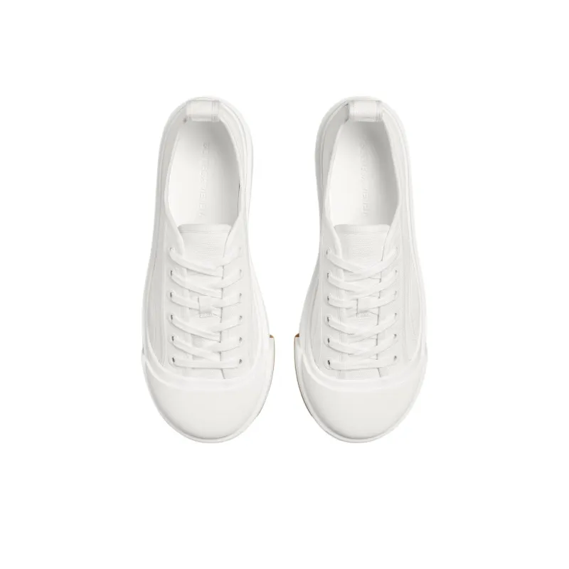 Bottega Veneta Vulcan Low Top Skateboard Shoes Men's White-2