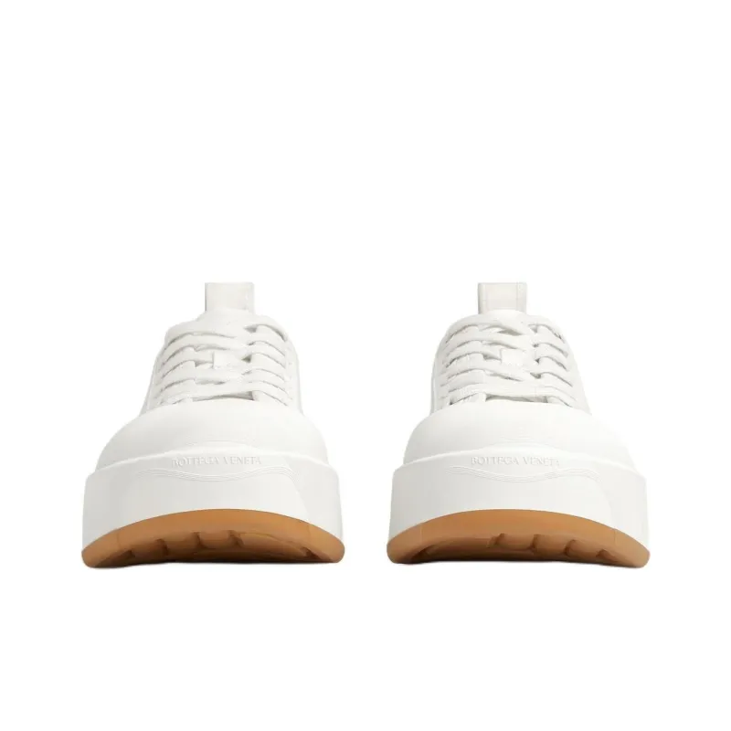 Bottega Veneta Vulcan Low Top Skateboard Shoes Women's White-3