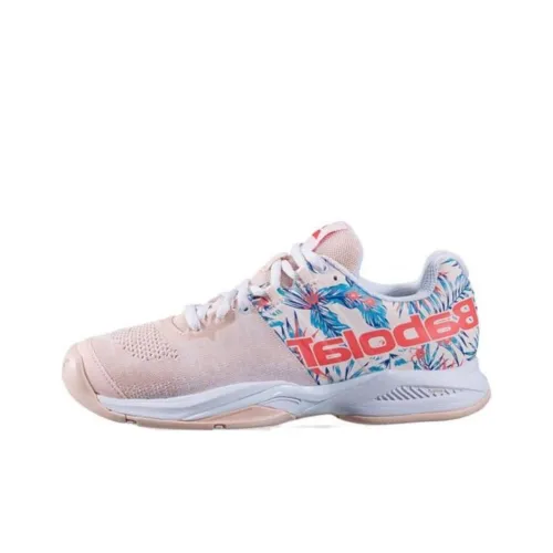 Babolat Tennis Shoes Women's Low-Top Silver Peony Pink/flower Color