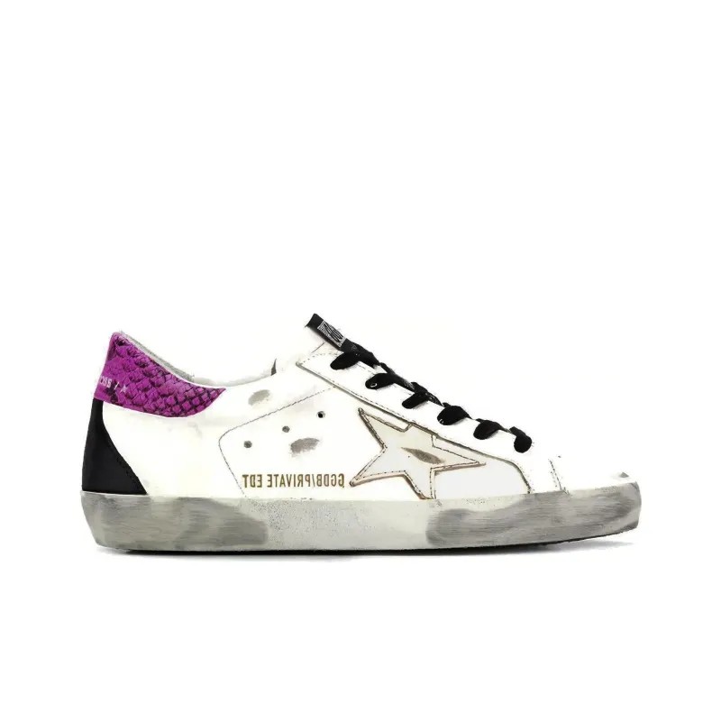Golden Goose Super-Star Private Edition Stylish Skateboarding Shoes Women's White Old-fashioned-1