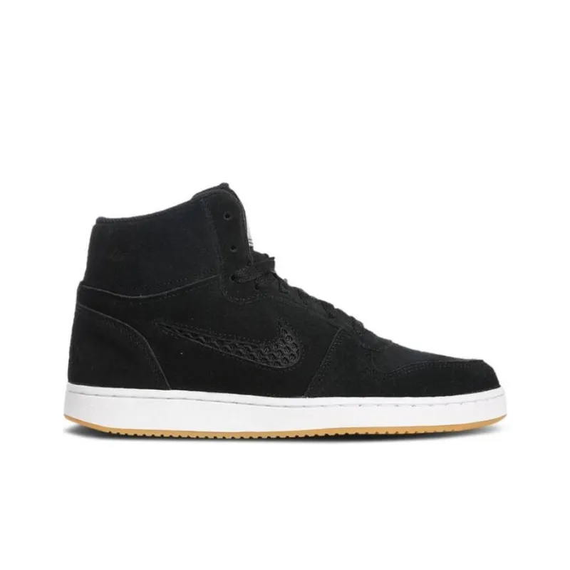 Nike EBERNON Women's Durable Breathable Mid-Top Skateboard Shoes Men's Black-1