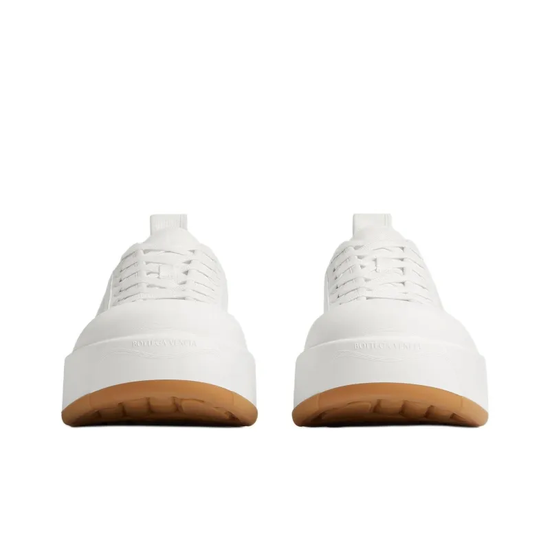 Bottega Veneta Vulcan Low Top Skateboard Shoes Men's White-3