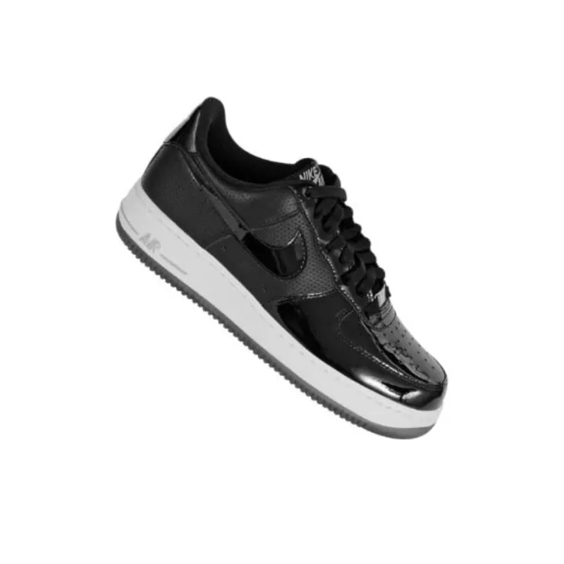 Nike Air Force 1 Cushioning Lightweight Low Top Skateboard Shoes Unisex Black Silver-2
