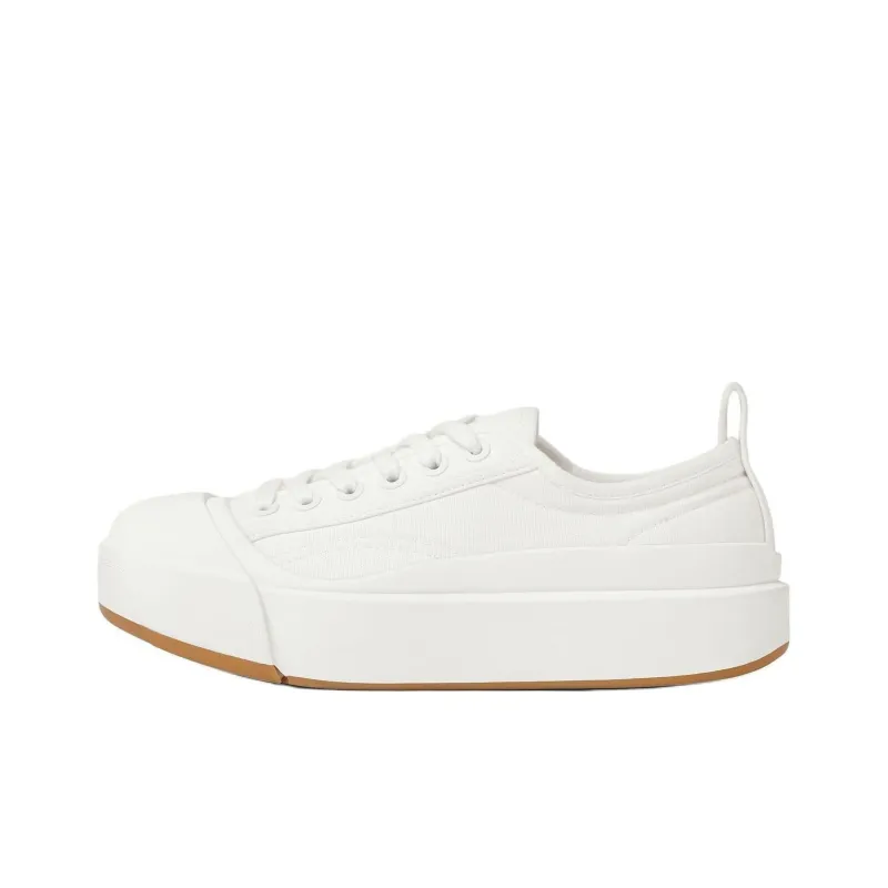 Bottega Veneta Vulcan Low Top Skateboard Shoes Women's White-0