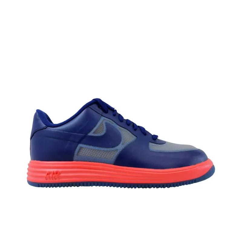 Nike Lunar Force 1 Fuse Lthr Royal Blue/Neon Orange-1