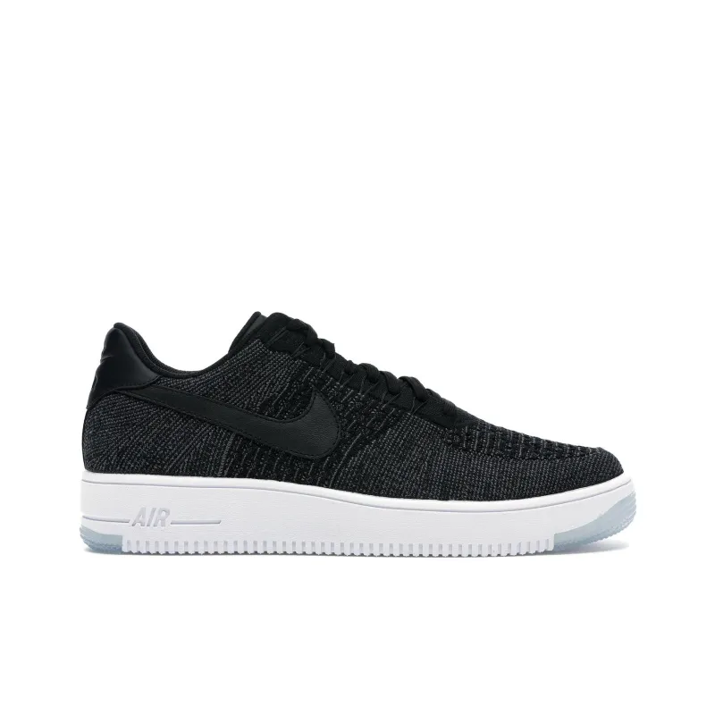 Nike Air Force 1 Flyknit Low Black White-1