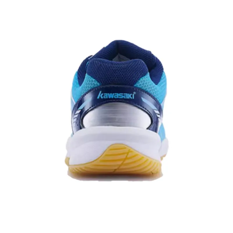 Kawasaki Ball Mania Series Cushioning, Wear Resistant Low Top Badminton Shoes Unisex Blue White-4