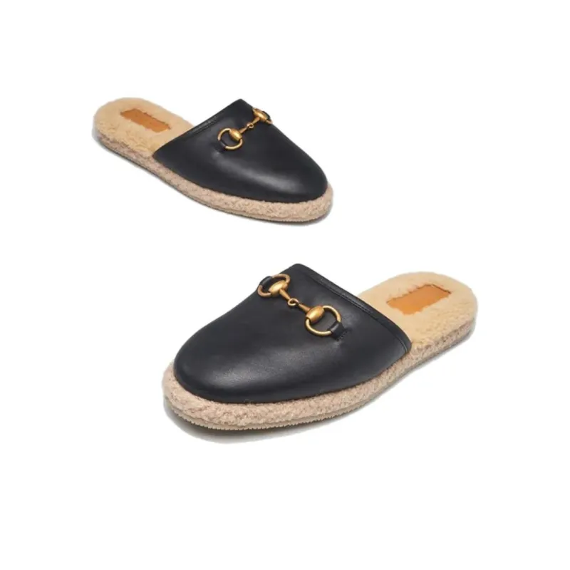 GUCCI Horsebit Closed Toe Slippers Women's-4
