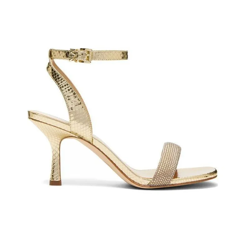 MICHAEL KORS Carrie Crystal-embellished Embossed Sandals Women's-1