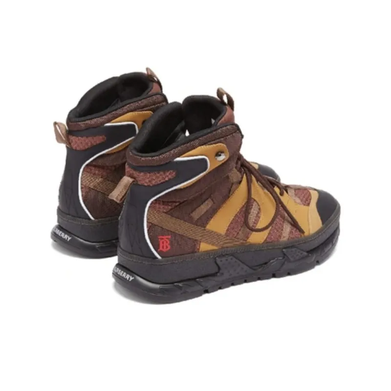 Burberry Mesh Nubuck Union Dark Tan High-2