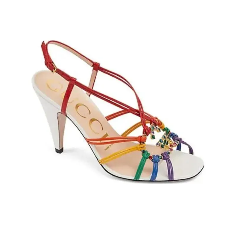 GUCCI Interlocking One Strap Sandals Women's Multicolor-2