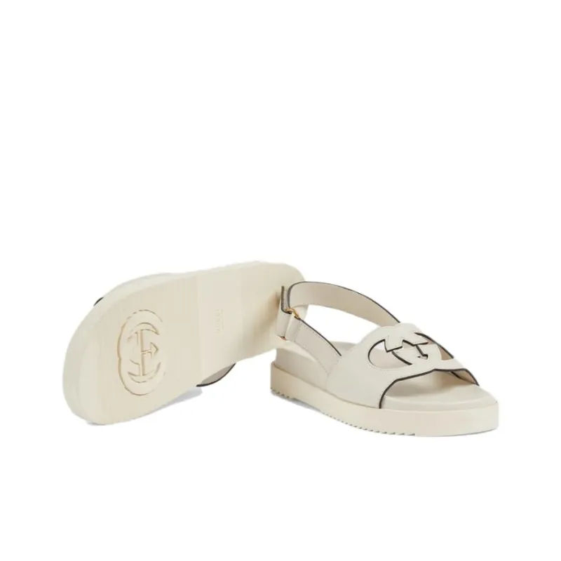 GUCCI Women's Interlocking G Sandal 'White' Women's-3