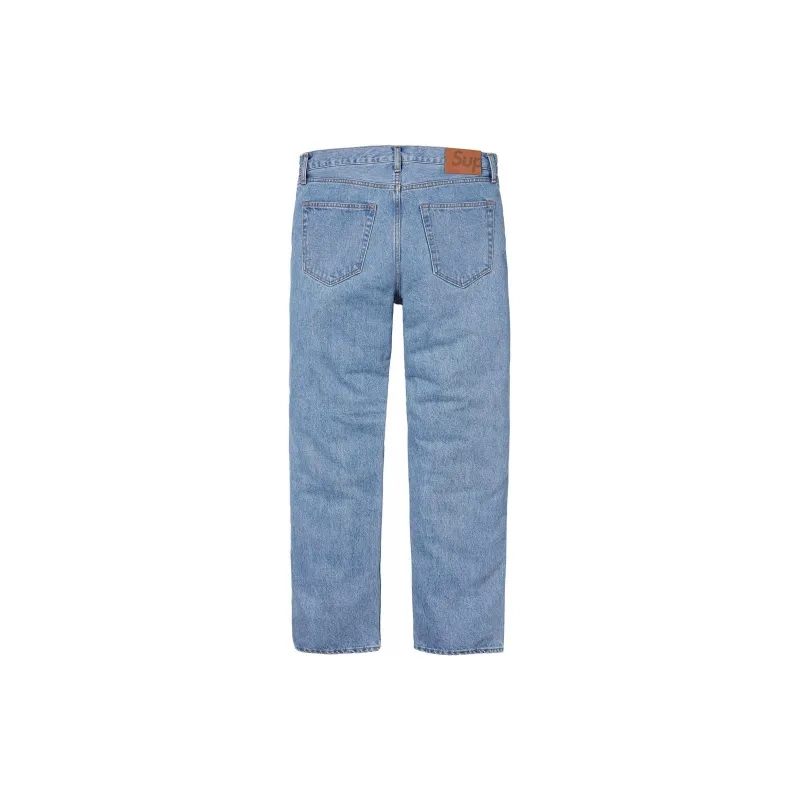 Supreme SS24 WEEK1 STONE WASHED SLIM SELVEDGE JEAN Jeans Unisex Stonewashed Indigo-1