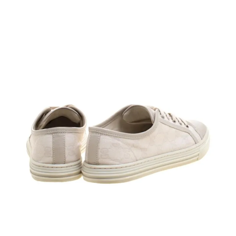 GUCCI Women's Gg Low 'Cotton Washed White' Women's-4