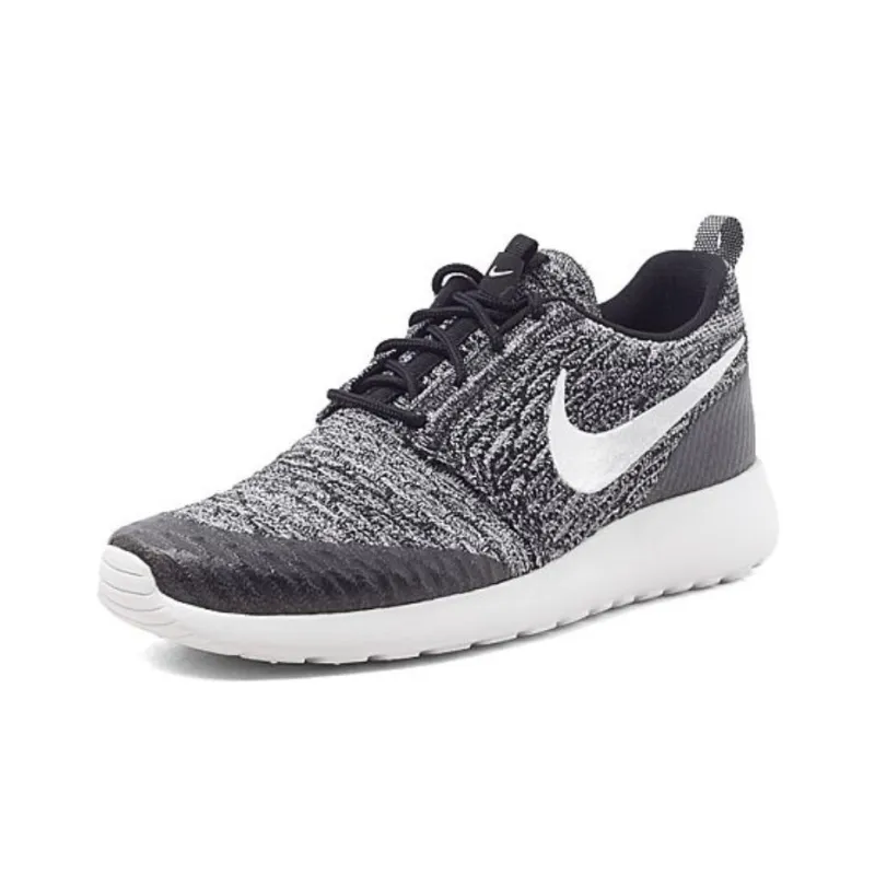 Nike Roshe One Flyknit Black White Cool Grey Women's-1