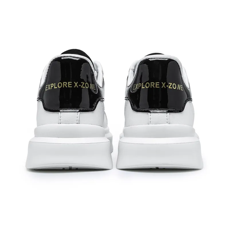 X ZONE Low Top Skateboard Shoes Men's White/Black-4