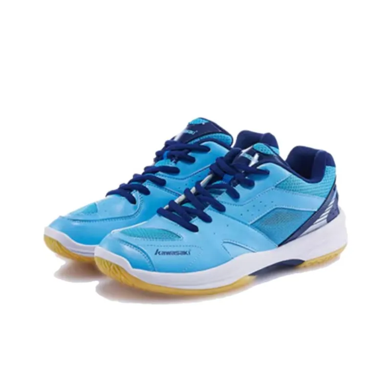 Kawasaki Ball Mania Series Cushioning, Wear Resistant Low Top Badminton Shoes Unisex Blue White-2