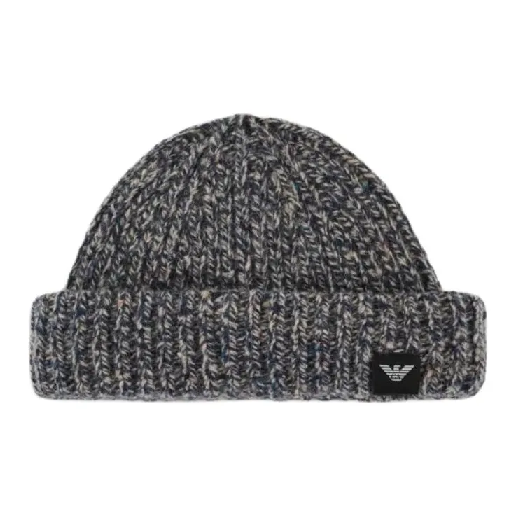 EMPORIO ARMANI Sheep Wool Polyamide Beanies Men's Gray-0