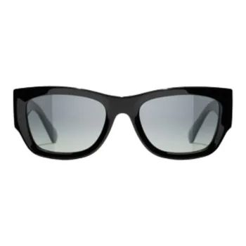 CHANEL Rectangular Sunglasses Unisex Black
