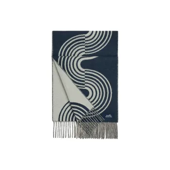 HERMES Knit Scarves Unisex Blue