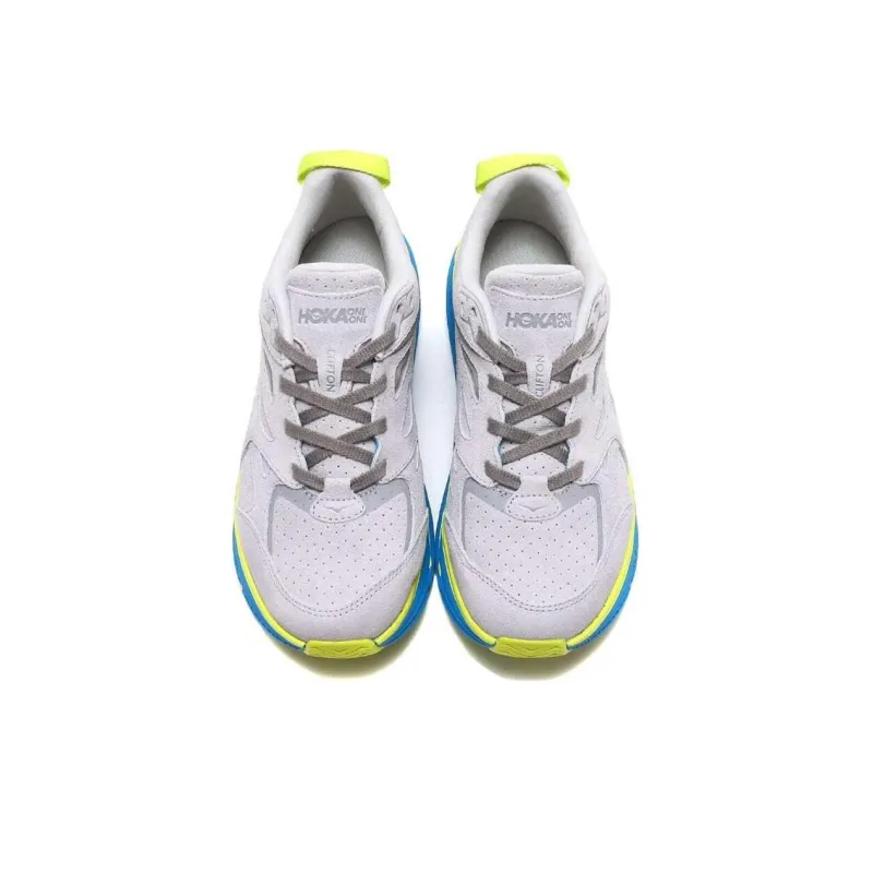 HOKA ONE ONE Clifton L Suede Lunar Rock Diva Blue-3