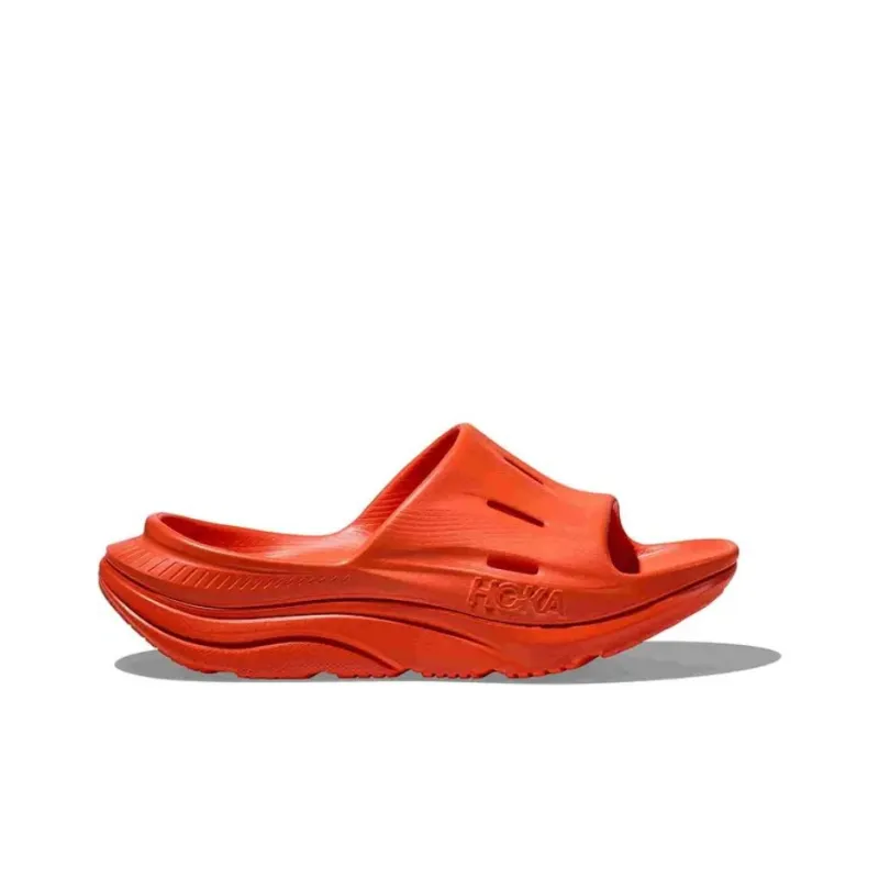 HOKA ONE ONE Ora Recovery Slide 3 Slip Resistant Abrasion Resistant Slide Slippers Unisex Orange-1