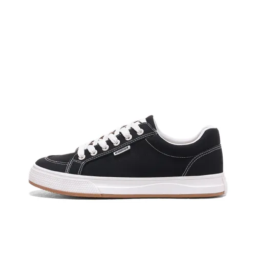 WARRIOR Canvas Shoes Unisex Low-Top Black