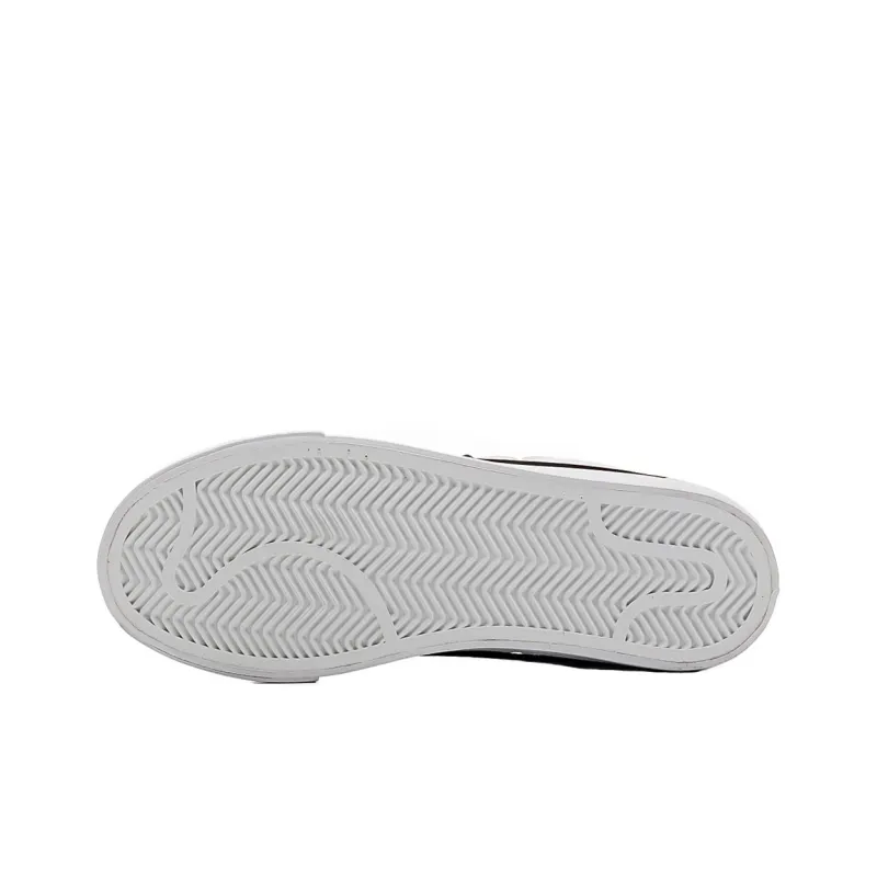 Warrior Puffy Shoes Wear resistant Lightweight Breathable And Non slip. Low Top Skateboard Shoes Unisex White Black-4