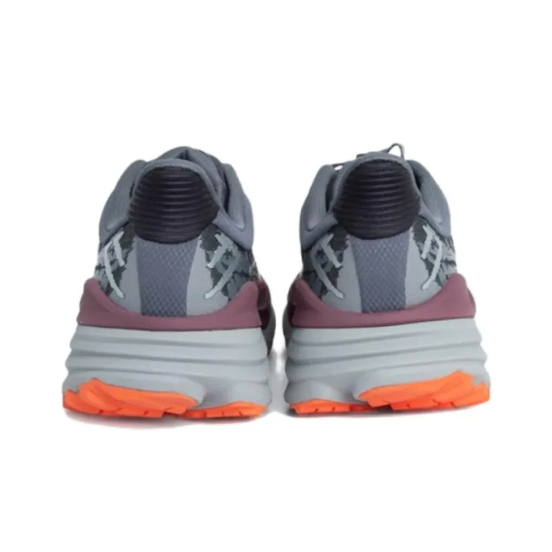 HOKA ONE ONE Stinson 7 Cushioned Slip Resistant Low Top Running Shoes Men's Black-4