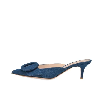 GIANVITO ROSSI Portofino 55mm Denim Mules