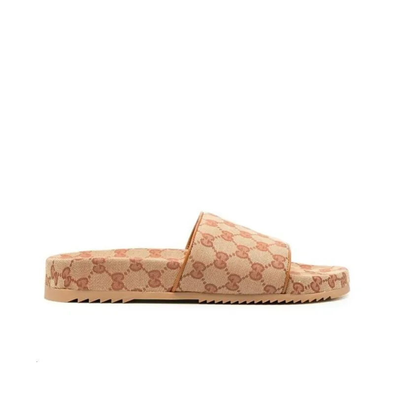 GUCCI GG Slide Sandal "Cognac Monogram"-1