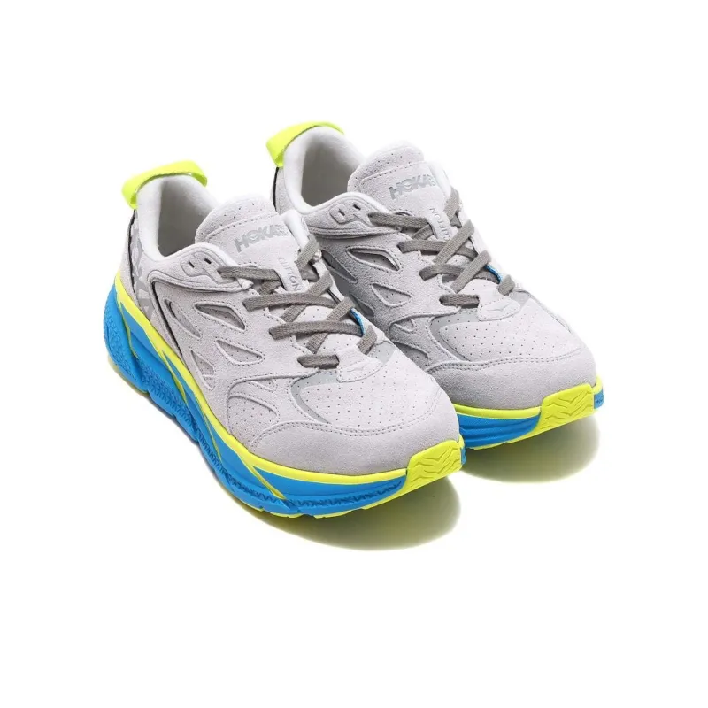 HOKA ONE ONE Clifton L Suede Lunar Rock Diva Blue-2