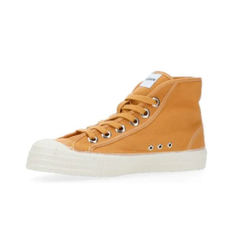 Novesta Canvas Shoes Unisex High-Top Yellow-1