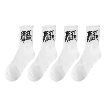 BTK Mid-Calf Socks Basketball Socks-Trendy Sports Socks For Running Unisex 4 Pack