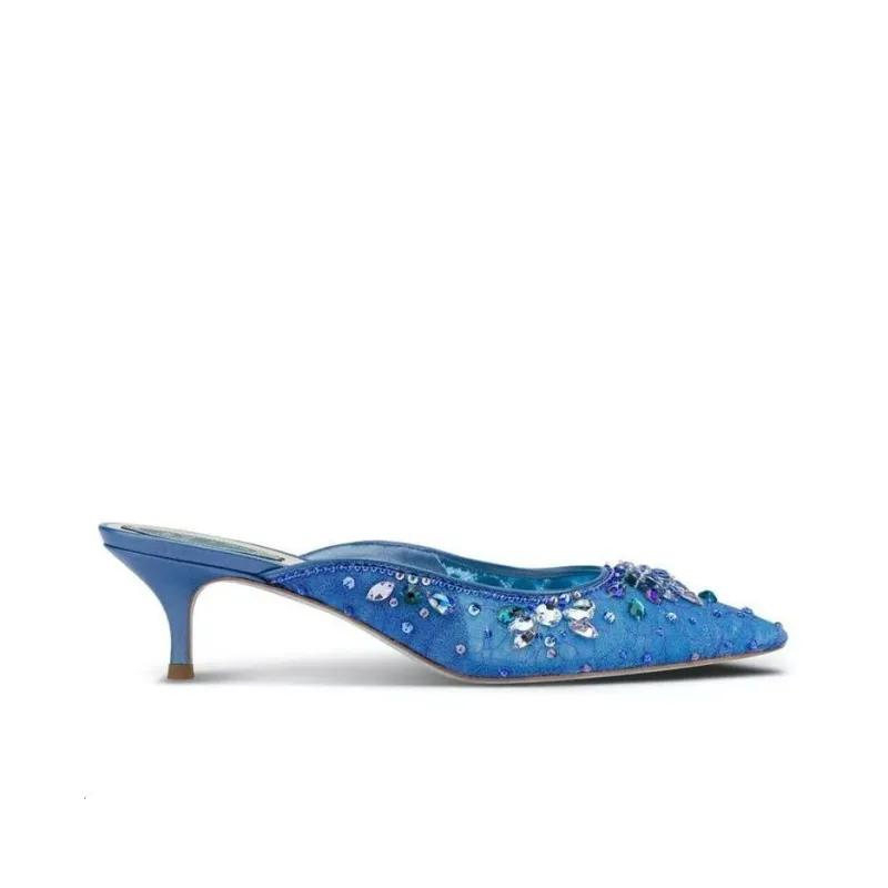 RENE CAOVILLA Hina Stylish Sandals Women's Blue-1
