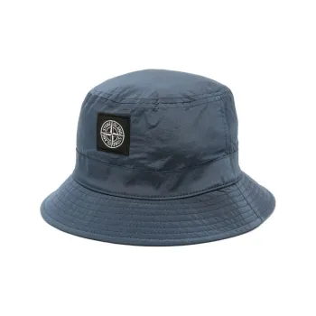 STONE ISLAND Recycled Nylon Polyester Bucket Hats Men's Blue