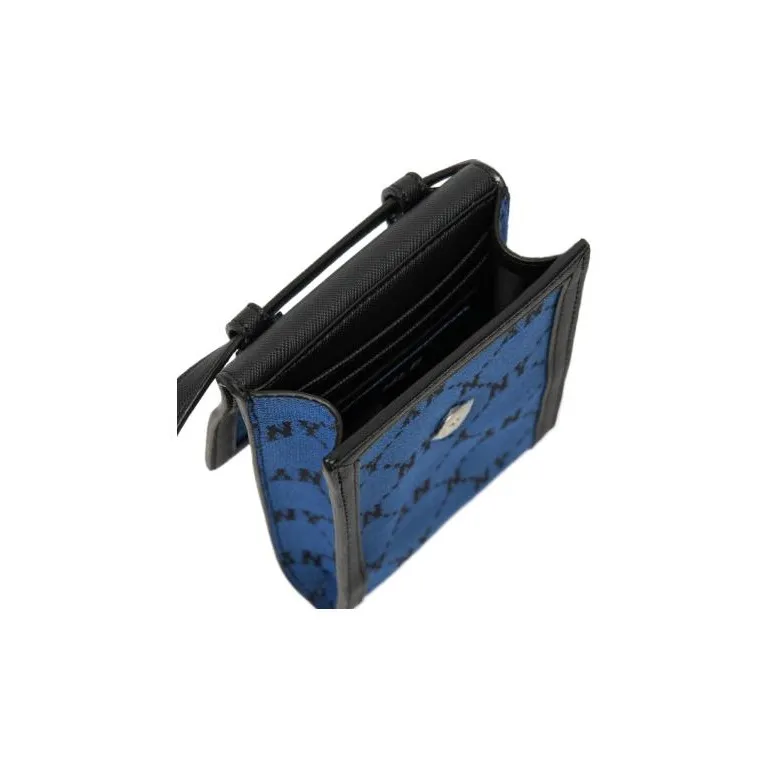 MLB Monogram Collection Polyester One Shoulder Crossbody Cell Phone Pouch Regular Unisex Midnight Blue-4