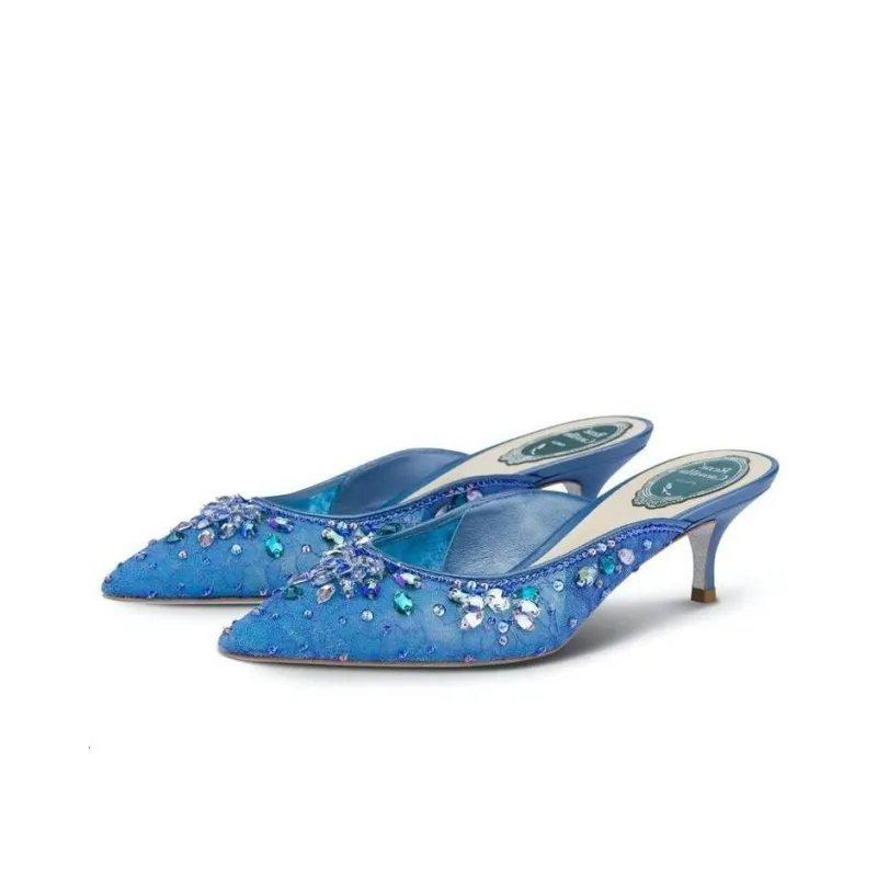 RENE CAOVILLA Hina Stylish Sandals Women's Blue-2