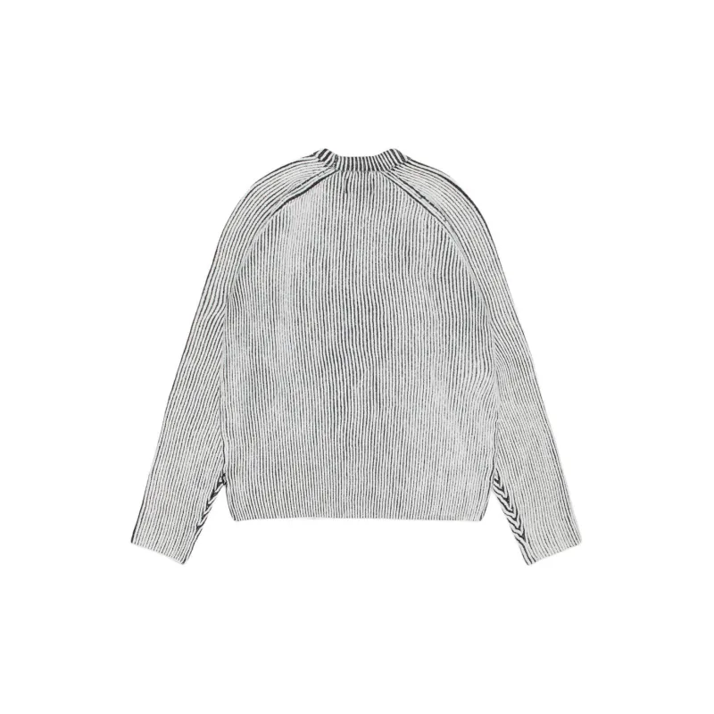 Stussy Contrast Rib Sweater White-6