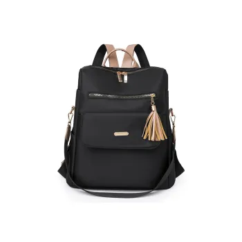 Duoluplo Doron Paul Nylon Backpack Portable One Shoulder Backpack Regular Unisex Black/Khaki/Gray/Beige