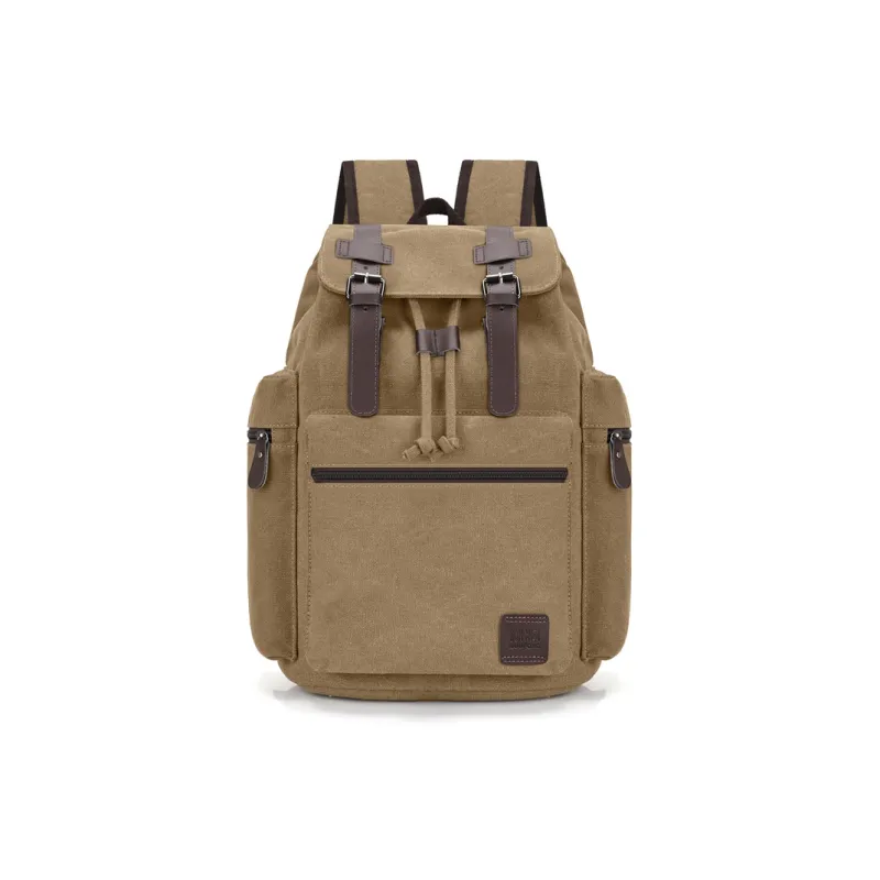 Deli Bear Canvas Backpack Regular Men's Gray/Black/Khaki/Coffee-5