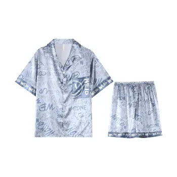 Lan Miao Pajama Set Men's Light Blue