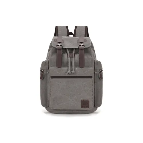 Deli Bear Canvas Backpack Regular Men's Gray/Black/Khaki/Coffee