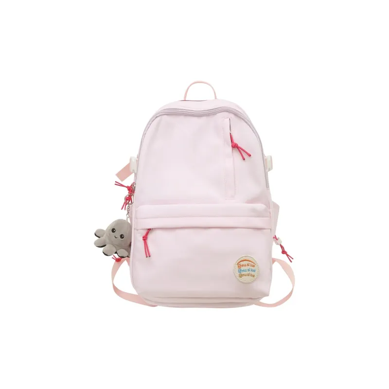 Deli Bear Nylon Backpack Regular Unisex Black/White/Yellow/Pink-0