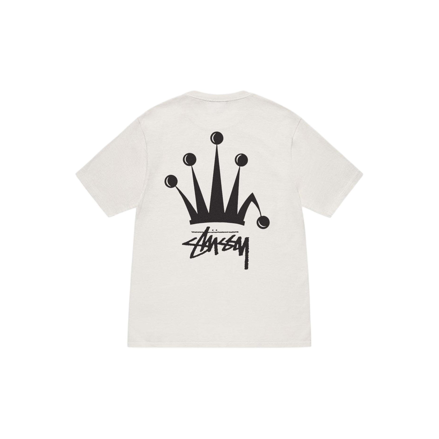 【STUSSY】Regal Crown Pig. Dyed Tee (Indigo) Shop Stussy Regal Crown Pig. Dyed Tee Natural at itk online