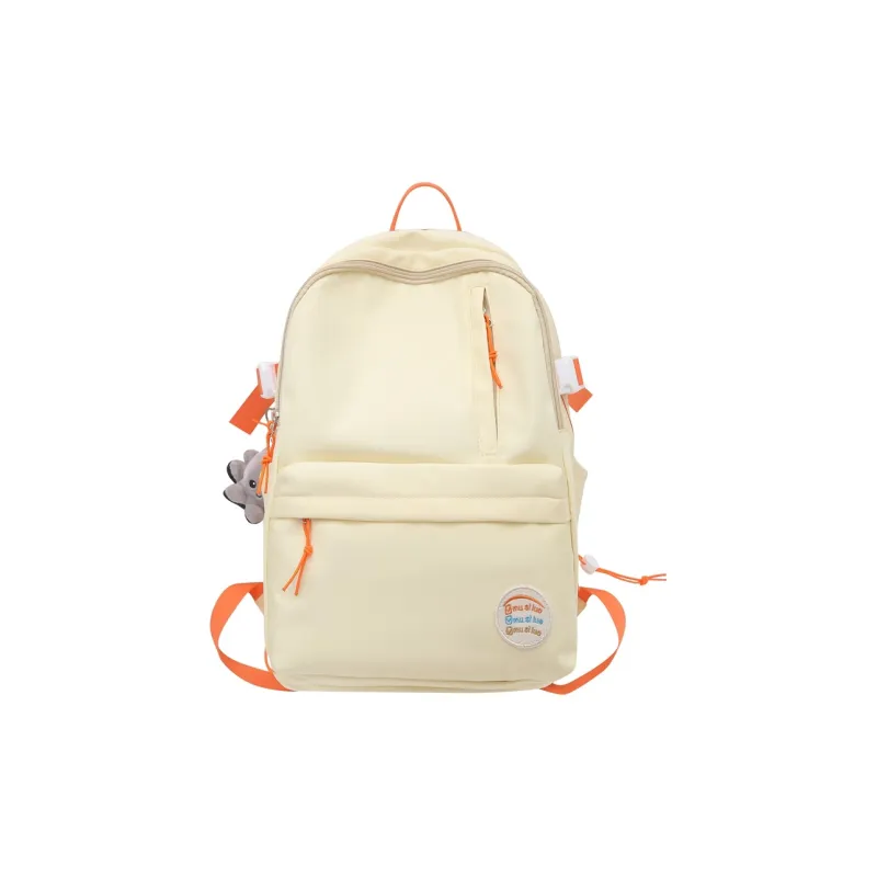 Deli Bear Nylon Backpack Regular Unisex Black/White/Yellow/Pink-9